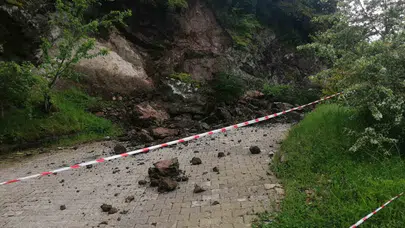 Niksar’da korkutan heyelan: Facianın eşiğinden dönüldü
