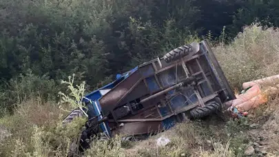 Bayram sevincini acıya dönüştüren kaza: İstanbul’dan gelen misafirleri taşıyan tarım aracı devrildi