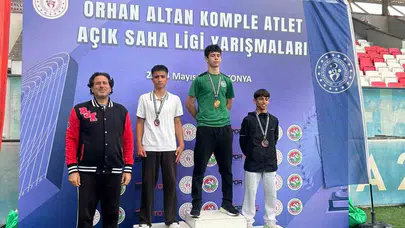 Konya pistinde Aydın rüzgarı: Genç atletler kürsüyü bırakmadı