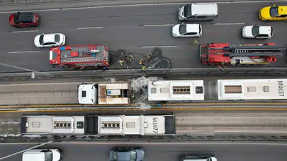 Avcılar’da korku dolu anlar: Metrobüs alevlere teslim oldu
