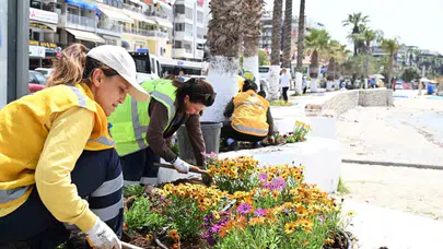 Turizmin kalbi Kuşadası’nda hummalı çalışma: Büyükşehir ekipleri 7/24 sahada
