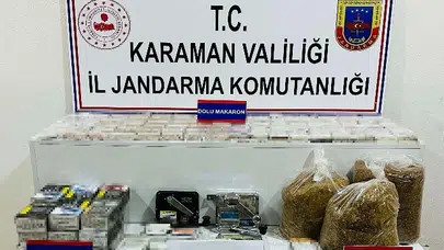 Karaman’da jandarma operasyonları: 15 kişi cezaevine gönderildi, tonla kaçak malzeme yakalandı