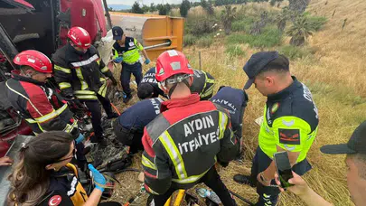 Aydın-Denizli yolunda acı son: Direksiyon hakimiyetini kaybeden tır sürücüsü hayatını kaybetti