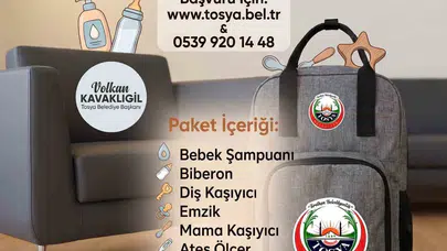 Tosya'da bebek heyecanı yaşayan ailelere belediyeden anlamlı dokunuş