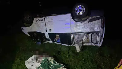 Varto'da acı bilanço: Kontrolden çıkan kamyonet şarampole yuvarlandı