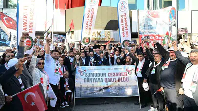 İsrail zulmüne karşı vicdan nöbeti: Mahmut Arslan Ankara’da omuzlarda karşılandı