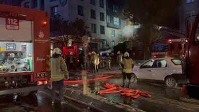 Şişli'de korku dolu gece: Park halindeki motosiklet 4 katlı binayı küle çeviriyordu