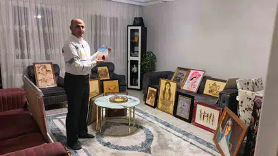 Güvenlik üniformasını çıkardı, fırçayı eline aldı: Çatı katında bin esere imza attı