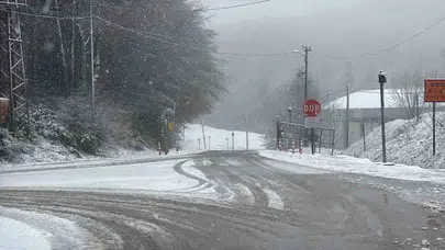 Baharın ortasında kıştan kalma günler: Bolu Dağı beyaza teslim oldu