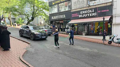 Düğün yolunda beklenmedik engel: Zincirleri görünce şoke oldular