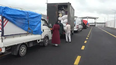 Bayramı vatanlarında geçirmek istiyorlar: Öncüpınar'da duygusal veda