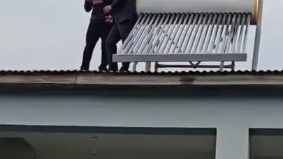 Tunceli'de siyasetin rotası çatıda belirlendi: İl Başkanı işçiyi ikna etti