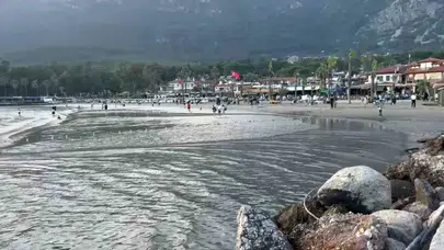 Sakin Kent Akyaka'da şaşkına çeviren anlar: Deniz bir anda çekildi