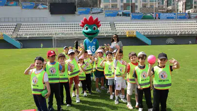 Miniklerin dev heyecanı: Nilüfer’de spor şöleni stadyuma taştı
