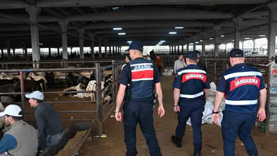 Gaziantep'te kurban pazarlarında teknolojik nöbet: Jandarma gökyüzünden uyardı