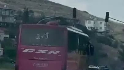Hatay trafiğinde dehşet anları: Yolcu otobüsü adeta terör estirdi