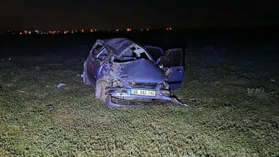 Emirdağ yolunda korkutan kaza: Direksiyon hakimiyetini kaybeden sürücü şarampole uçtu