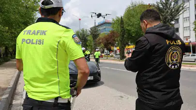Elazığ’da bayram mesaisi: Gökyüzünden denetim, karadan uyarı