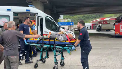 Samsun'da sanayi girişinde şiddetli çarpışma: 2 kişi hastanelik oldu