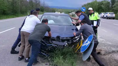 Kastamonu'da trafik dehşeti: U dönüşü yapmak isterken ortalığı birbirine kattı