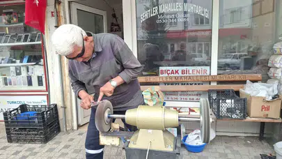 Kurban Bayramı bereketi bıçakçıları hareketlendirdi: Bileme mesaisi başladı