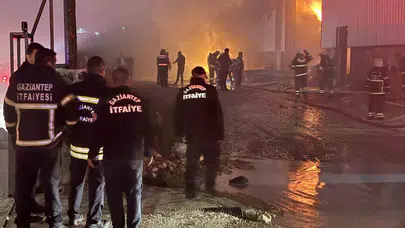 Gaziantep sanayisinde korkutan gece: Alevler fabrikayı sardı