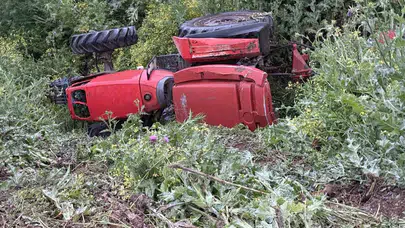 Bursa’da traktör dehşeti: Direksiyon hakimiyetini kaybetti, şarampole uçtu