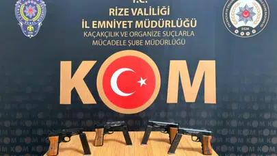 Rize’de suç örgütlerine ağır darbe: Silah deposuna baskın yapıldı