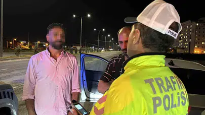 Direksiyon başında yakalandı: Gece yarısı operasyonunda 25 bin liralık fatura
