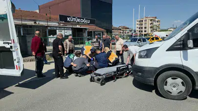 Düzce’de trafik kabusu: Kavşakta dehşet anları