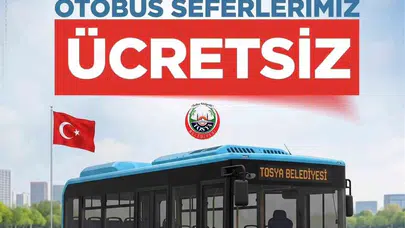 Tosya’da bayram coşkusuna ulaşım desteği: Otobüsler ücretsiz olacak