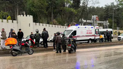 Bilecik'te yağışlı hava kazaya davetiye çıkardı: Motosiklet sürücüsü hastanelik oldu