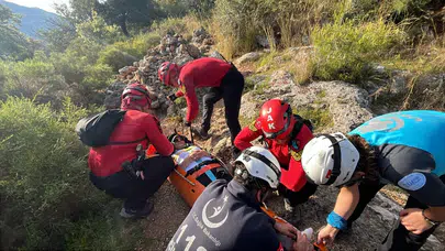Likya Yolu’nda kabus dolu anlar: Adımını attığı kayalıklar ona geçit vermedi