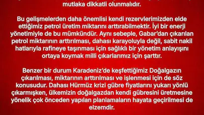 MHP'li Özdemir'den enerji hamlesi: Gabar'da üretim hedefi için kritik uyarı