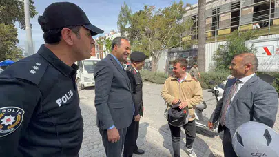 Datça’da motosiklet tutkunlarına anlamlı hediye: Kaskını tak, güvenle sür
