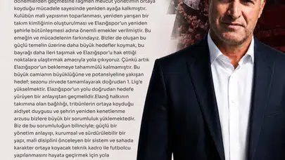 Elazığspor’da yeni dönem: İş insanı Ahmet Toprak şampiyonluk hedefiyle yola çıktı