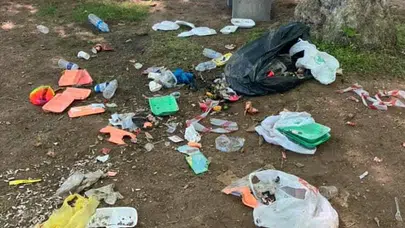 Doğa sevgisi bu kadarmış: Yenilenen mesire alanını bir günde çöplüğe çevirdiler