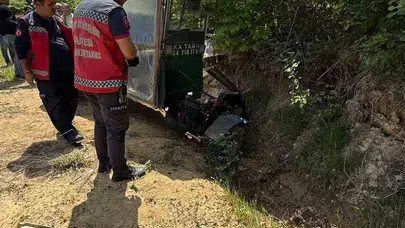 Tarladan dönerken kabusu yaşadılar: Patpat kanala uçtu
