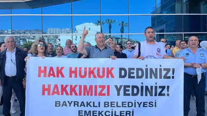 Maaşlar yarıya inince meydanlara indiler: İzmirli belediye çalışanları rotayı Özgür Özel’e çevirdi