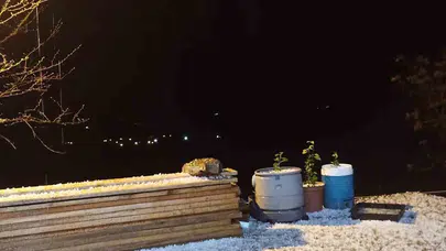 Baskil'de mevsim normalleri şaştı: Akşam saatlerinde gelen sürpriz beyaz örtü