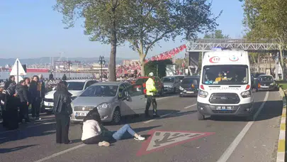 Süleymanpaşa’da sabah trafiğinde korku dolu anlar: Otomobille çarpışan motosikletli yola savruldu