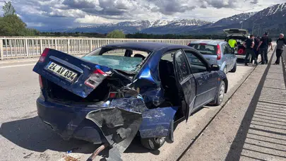 Erzincan’da iki aracın karıştığı kaza ucuz atlatıldı: Yaralıların durumu belli oldu