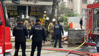 Maltepe’de korku dolu anlar: Marketin altındaki tekstil deposu alevlere teslim oldu