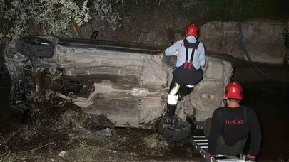 Aksaray’da esrarengiz kaza: Kanalda otomobili bırakan ikili sırra kadem bastı
