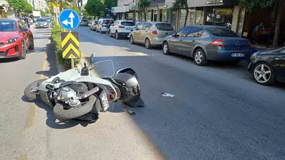 Efeler’de trafik kâbusu: Bulvara çıkan otomobil motosikleti biçti