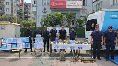 Mudanya'da deniz dibi temizliği: Polis ve Sahil Güvenlik el ele verdi