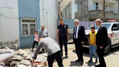 Kahta'da yangın felaketi: Başkan Hallaç'tan Demiral ailesine ziyaret