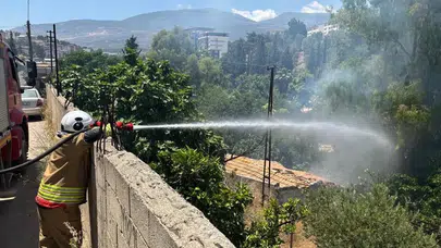 Kırıkhan’da korkutan alevler: İtfaiye faciayı kıl payı önledi