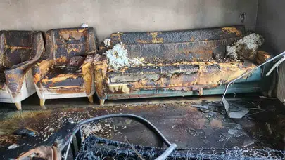 Ahlat’ta korku dolu anlar: Alevlerin arasında kalan yaşlı kadın yaşam mücadelesi veriyor