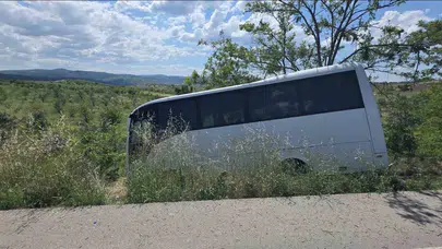 Bilecik’te korku dolu anlar: Yolcu otobüsü şarampole uçtu, 4 kişi hastanelik oldu